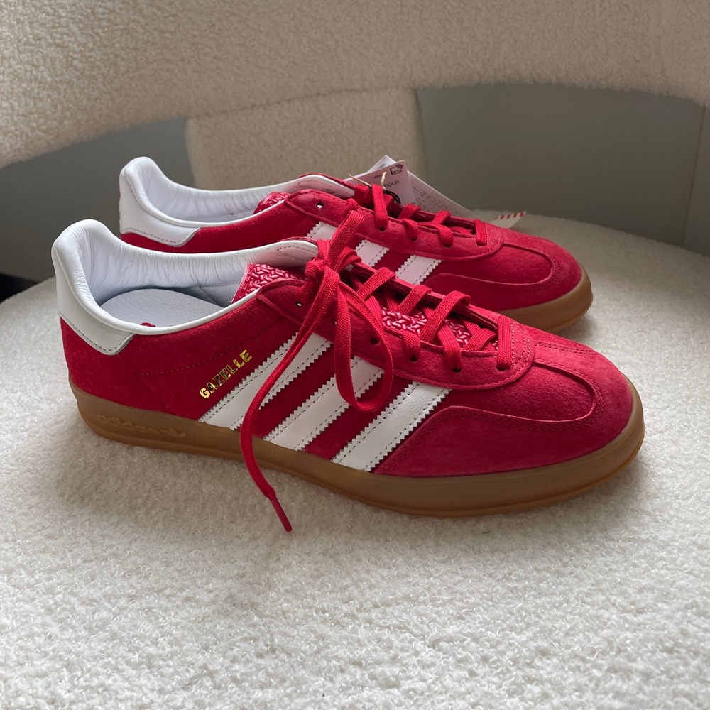 Adidas gazelle indoor sneaker in red